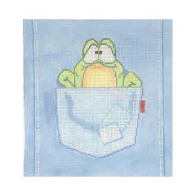 SS-PL 13 Frog in Pocket 6.5 x 7 18 Mesh Simply Shelly