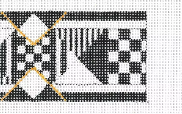 ED-17060 Geometric Pin Cushion 18g, 3” x 6” rolled Dede's Needleworks