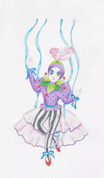 ED-17038B Le Cirque Marionette- Paulette 18g, 4” x 10” Dede's Needleworks