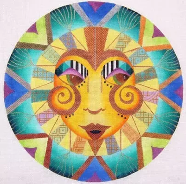 ED-1254 Moon Mask 18g,12” dia.  Dede's Needleworks