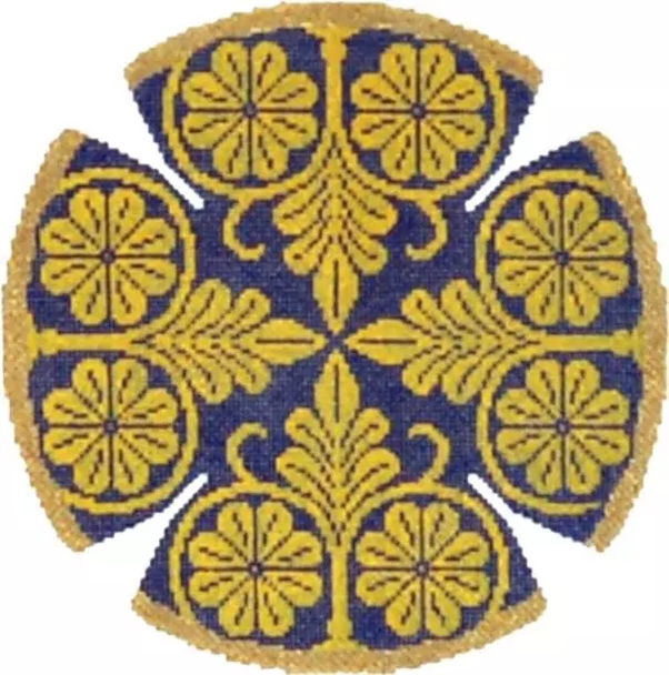 YARMULKE JT067A Moroccan Tapestry 7.5" Diameter 18 Mesh  Two A T Design Judaic Designs by Tonya