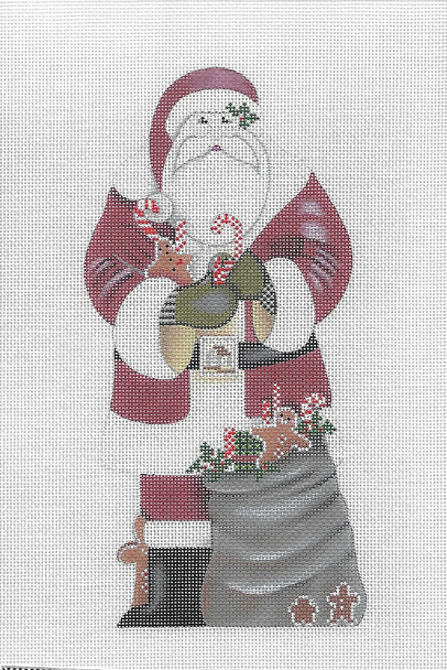 LAST01 Santa Sugar & Spice With Stitch Guide By  Cynthia Thomas 5" x 9" 18 Mesh Lynne Andrews