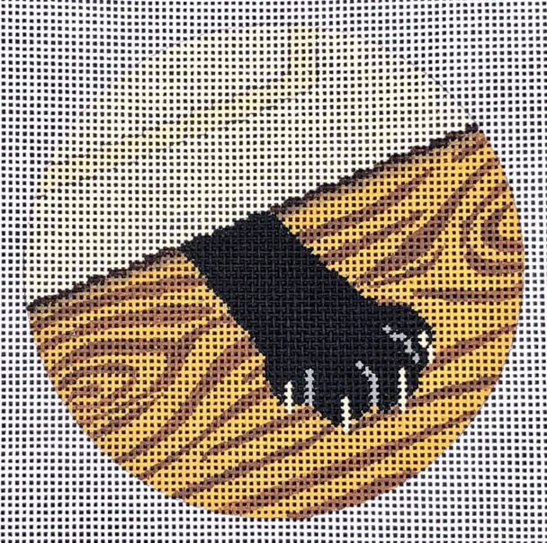 C105 "Fishy" Kitty Ornament 4" Diameter 18 Mesh EyeCandy Needleart