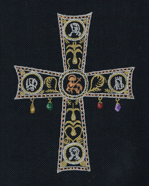 4757 Justin's Cross 8" x 10" 18 Mesh Leigh Designs Historic Cross