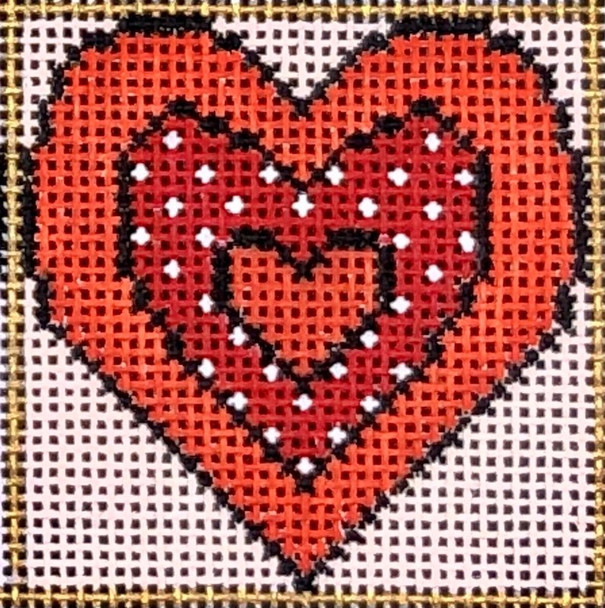 H116D1 In My Heart 3 x 3 Insert 1  3 x 3 18 Mesh EyeCandy Needleart