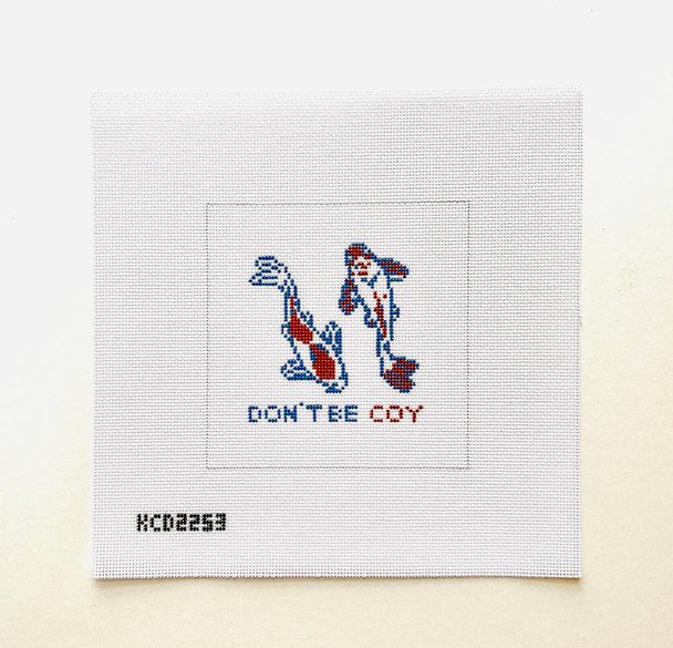 Don't Be Coy 4 1/2" square 18 Mesh August Morgan