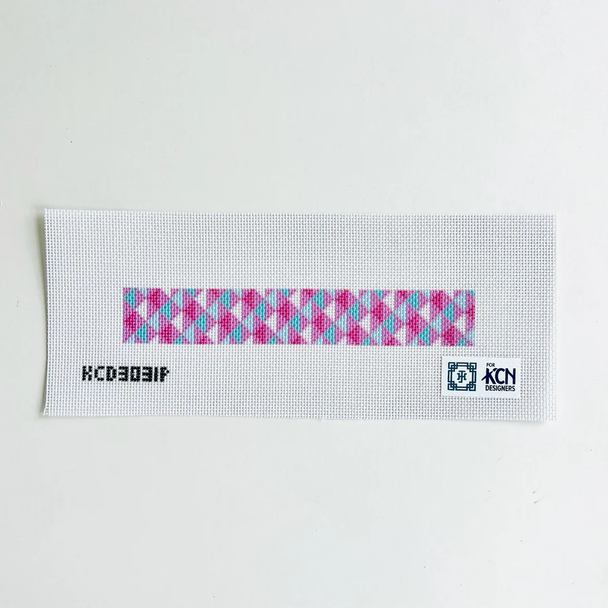 Pink Geometric Key Fob Printed 9 1/4" X 1 1/2" 13 Mesh Jennifer Hall