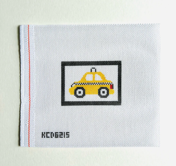 Yellow Taxi Luggage Tag Insert  3 1/4" X 2 1/2"18 Mesh Jessica Lehane (KCN)