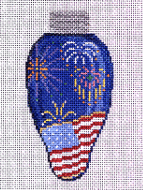 (PPD) PP596CG Light Bulb: Fireworks 4 ½” TALL 18 Mesh Painted Pony Designs