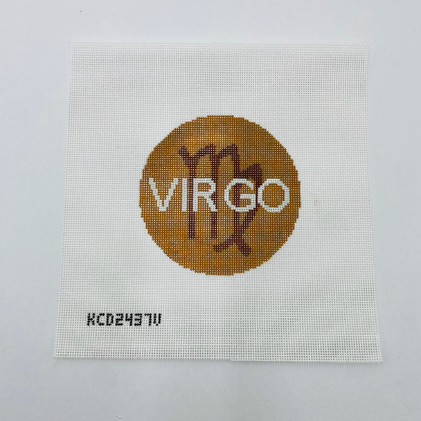 Virgo Zodiac 18 Mesh 4" Round Moo Moo Designs