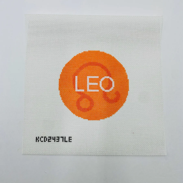 Leo Zodiac 18 Mesh 4" Round Moo Moo Designs
