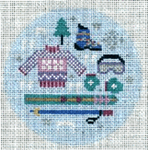 (PPD) PP873AJ Ski Star 18 Mesh 4” ROUND Painted Pony Designs