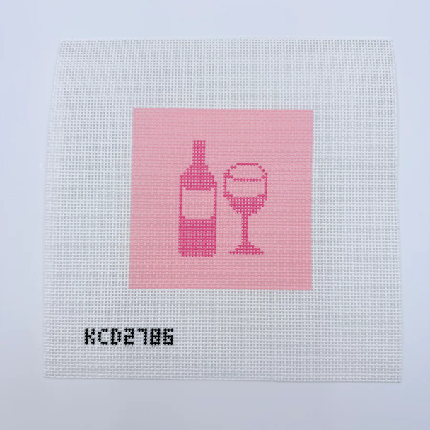 Wine Pairing Printed Square 4 1/4" Square 13 Mesh Moo Moo Designs