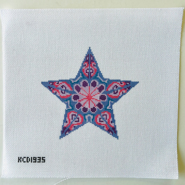 Purple Star 4 1/2" X 5" 18 Mesh Moo Moo Designs