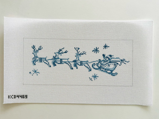 Pearly Gates Santa And Sleigh Bolster 12 3/4" X 5 1/2" 13 Mesh KCD1444