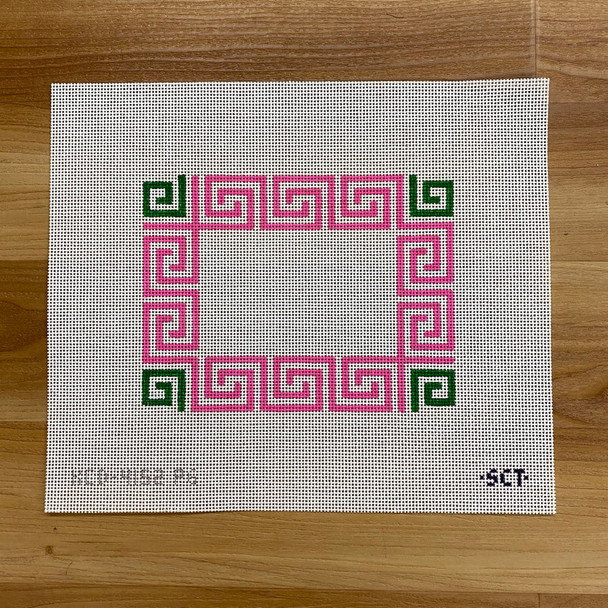 Greek Key Clutch Pink/Green 13 Mesh SCT Designs (KCN) KCD4067