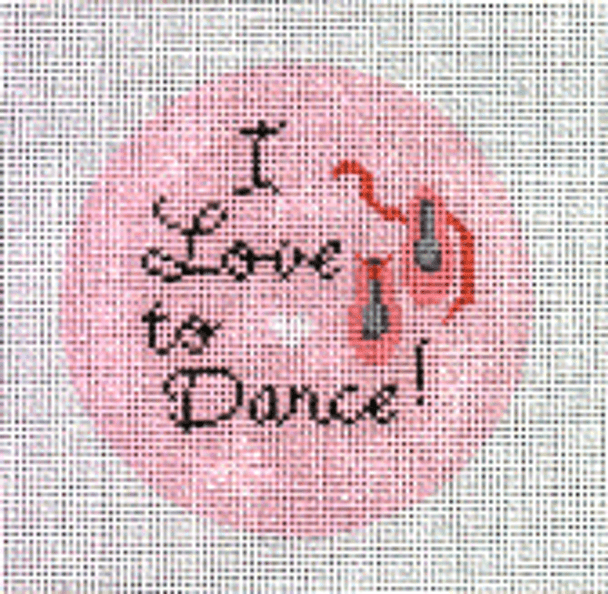 (PPD) PP873BA Dance “I LOVE TO…” 18 Mesh 4” ROUND Painted Pony Designs
