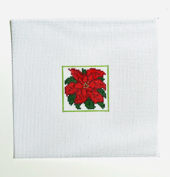Poinsettia Square 2" square 18 Mesh SCT Designs (KCN)