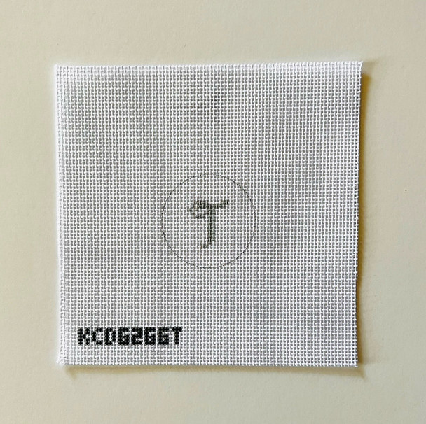 Single Letter Key Fob Insert Letter T 1 1/2" Round 18 Mesh SCT Designs (KCN)