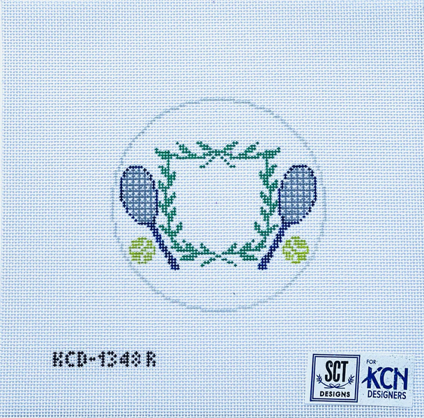 Tennis Crest 4 1/2" Round 18 Mesh SCT Designs (KCN)