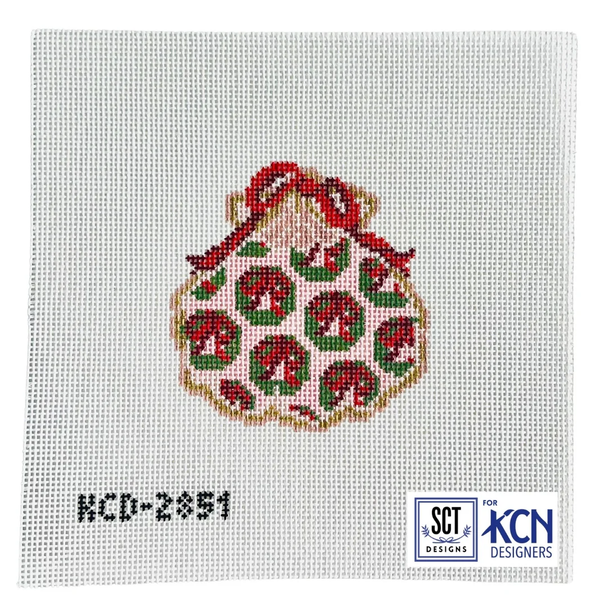 Wreath Gilded Scallop 4" X 4 1/4" 13 Mesh SCT Designs (KCN)