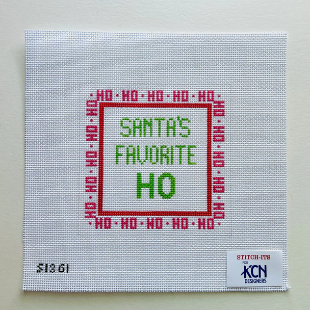 Santa's Favorite Ho 5 1/2" square  13 mesh STITCH-ITs SI361