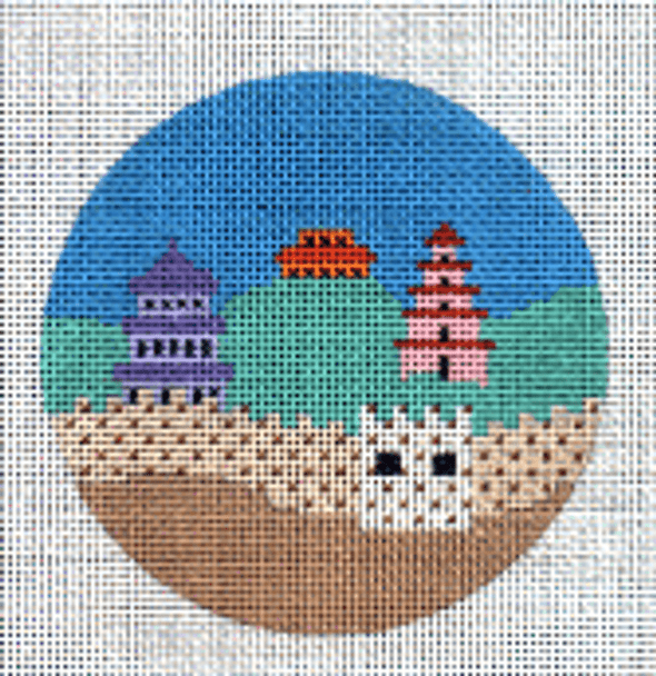 (PPD) PP874AO China (Great Wall) 18 Mesh 4” ROUND Painted Pony Designs