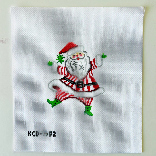 Retro Santa with Stripes 3 1/2" X 4 1/4" 18 Mesh Taylor Beach