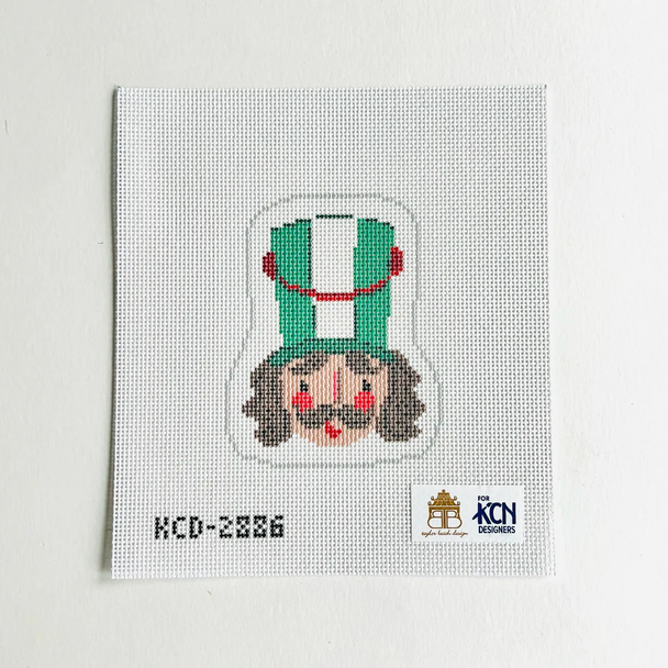 Green Nutcracker Face Printed 4" X 5" 13 Mesh Taylor Beach