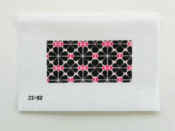 Black Poppy Pattern 6" X 3" 18 Mesh Ziggy Stitches ZS92