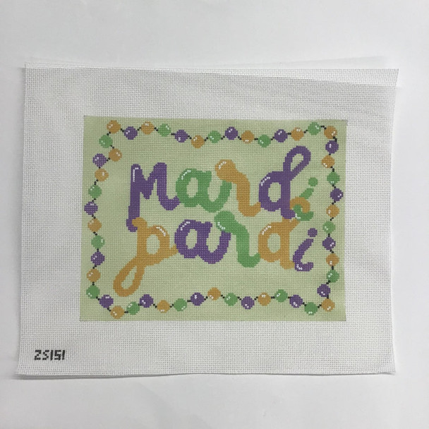 Mardi Pardi 11" X 8" 13 Mesh Ziggy Stitches ZS151
