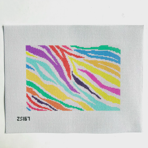 Rainbow Waves 9 3/4" X 6 1/4" 13 Mesh Ziggy Stitches ZS167