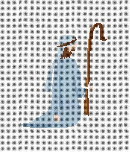 CM95 Kneeling Shepherd 4.4 x 5.5 18 Mesh Camilla Moss
