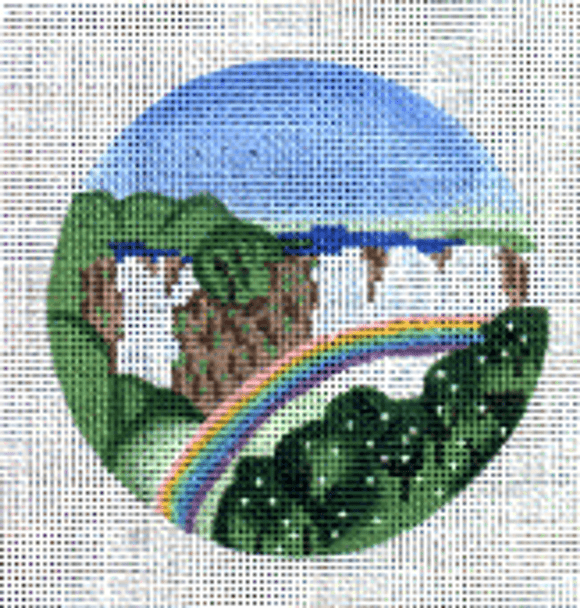 (PPD) PP874AU Zimbabwe (Victoria Falls) 18 Mesh  4” ROUND Painted Pony Designs