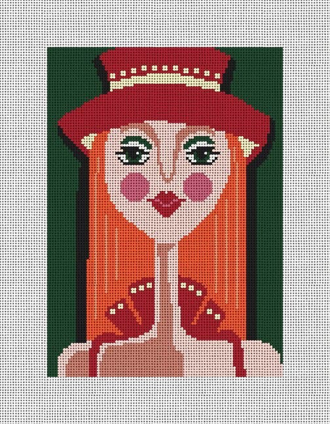 DA09 Red Sun Hat 5" x 7" 18 Mesh Dockery Austin