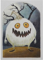 HALLOWEEN HAL- 2b Pumpkin 2 Ornament 4" x 6" 18 Mesh Lani Enterprises