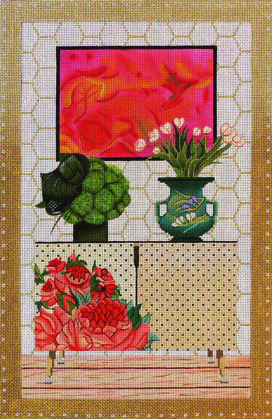 Home Decor 1079f Rose Credenza 9 x 14" 18 Mesh Lani Enterprises