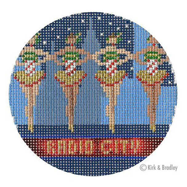 KB 1533-P - A New York Holiday - Radio City Rockettes 3.5" Round 18 Mesh Kirk And Bradley Designs