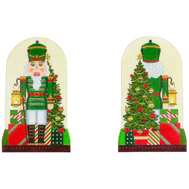 KB 1527 - Green Double-Sided Nutcracker 10" x 6" 18 Mesh Kirk And Bradley Designs