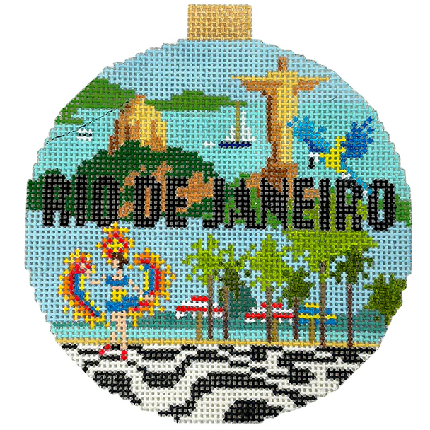 KB 1692 - Travel Round - Rio De Janeiro 4" Round 18 Mesh Kirk And Bradley Designs