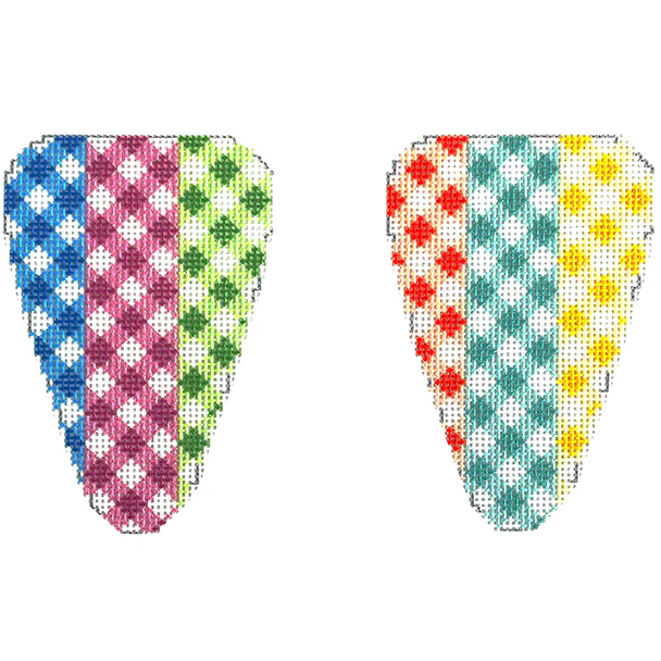 NTG TS062 - Multi Gingham Scissor Case 6.25" x 3.75" 18 Mesh Two Sisters Designs