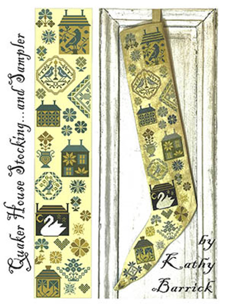 Quaker House Stocking & Sampler by Kathy Barrick 25-1361