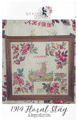 1914 Floral Stag  249w x 230h by Quaint Rose Needle Arts 25-1821