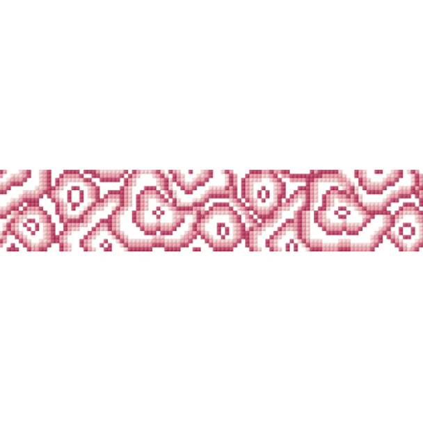 APKF04 - Geode Key Fob Canvas - Rose 13 Mesh - Key Fob A Poore Girl Paints