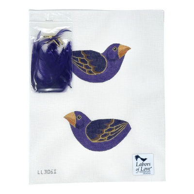 LL306I Labors Of Love Purple Finch 18 Mesh 5" x 2.75" each (2)