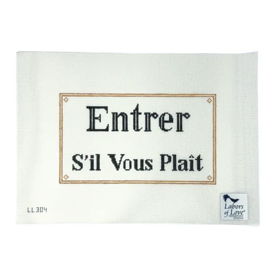 LL304 ENTREE S'IL VOUS PLAIT 5" x 9" 18 Mesh Labors Of Love
