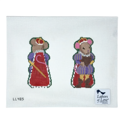 LL485 MOUSE KING DOUBLE SIDED Labors Of Love 18 Mesh 2.5" x 5.5" each (2