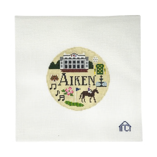 AIKEN 4 x 4 18 Mesh NEEDLEPOINT COTTAGE