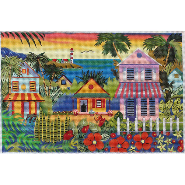 LM733lg SUMMER COTTAGES LARGE 15 x 11 13 Mesh LOUISE MARION (PLD)