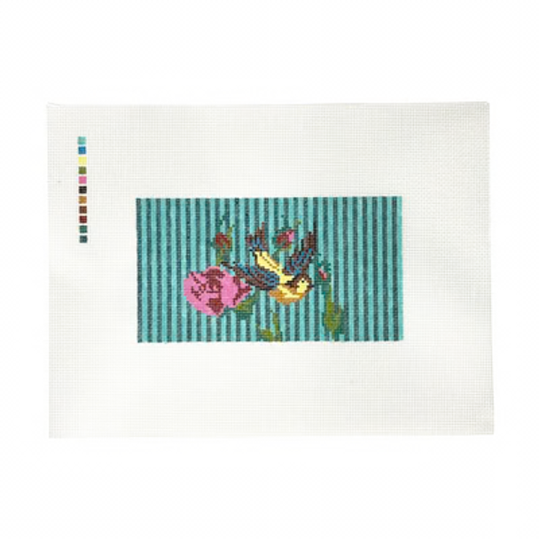 BIRD STRIPES CLUTCH 6 x 3.25 18 Mesh TEW DESIGNS
